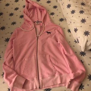 PINK FULL ZIP HOODIE!!